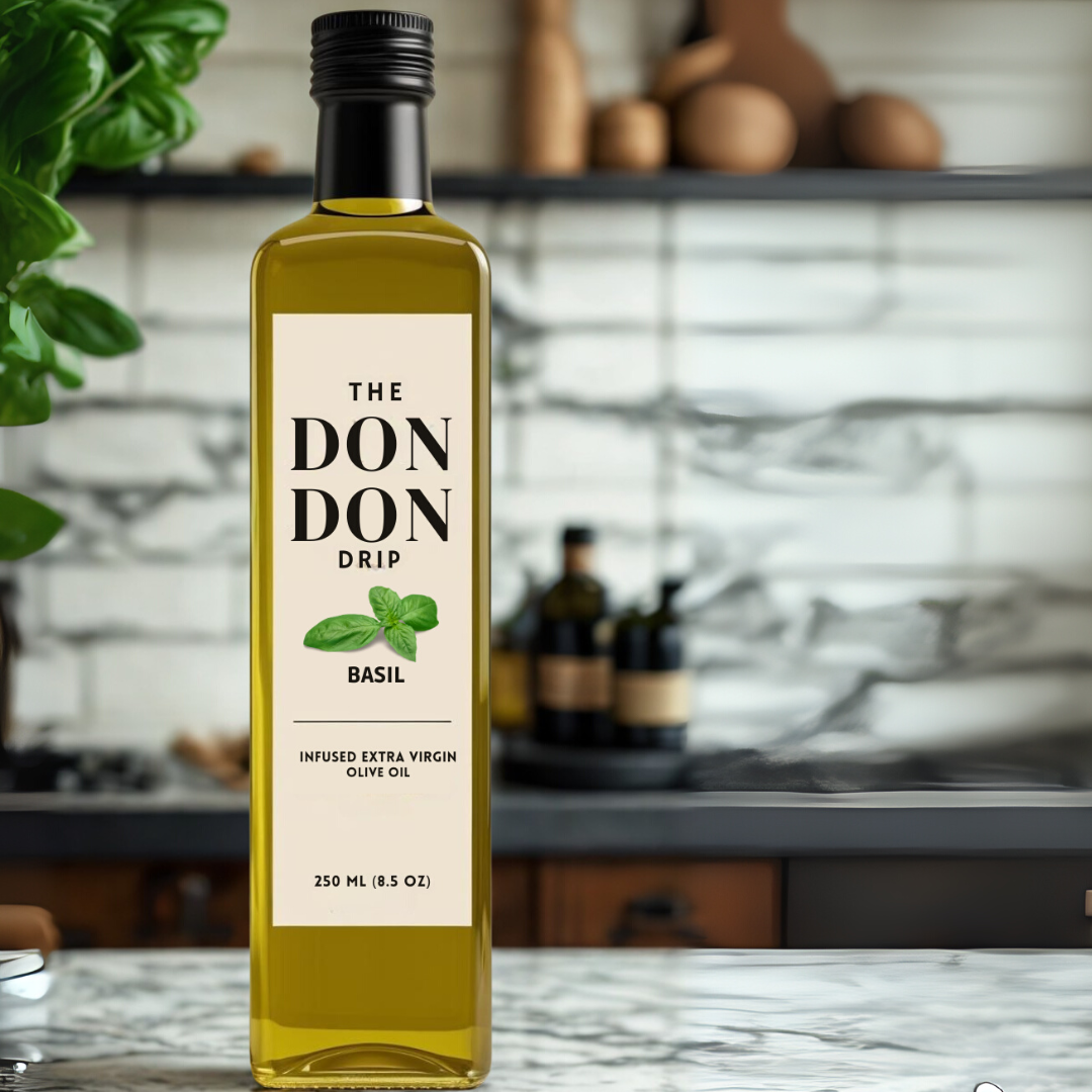🌿 The Don Don Basil Drip – Signature Basil Infused Olive Oil